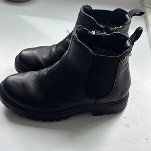 Black Leather Ankle Boots